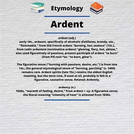 Definition of the word ardent