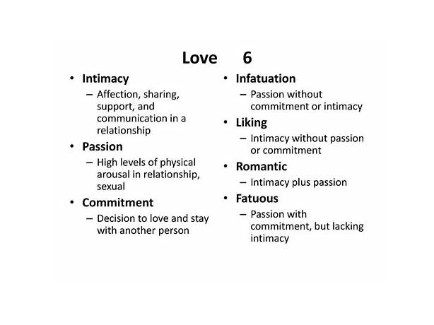 His theory describes types of love based on intimacy passion and commitment