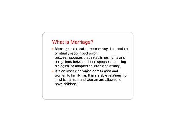 Definition of marriage in sociology