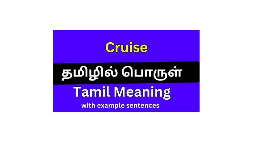 Cruise meaning in tamil with example