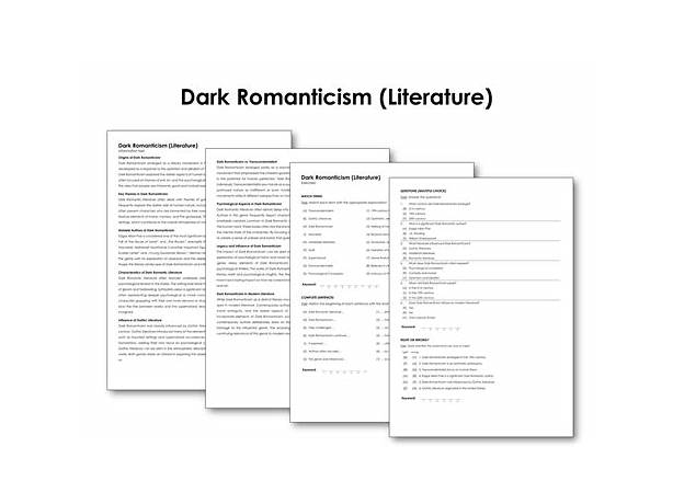 Dark romanticism literature examples