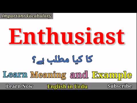 Cricket enthusiast meaning in urdu with example