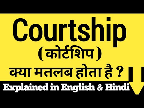 Courtship meaning in hindi and examples