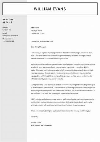 Great cover letter examples 2025